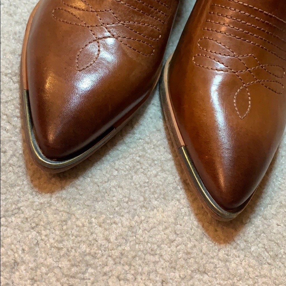 FRYE Faye Leather Shootie pointed toe ankle boot - Picture 4 of 9